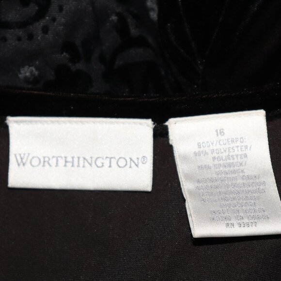 Beautiful Velour Button Sweater by Worthington Size 16 - Picture 2 of 6